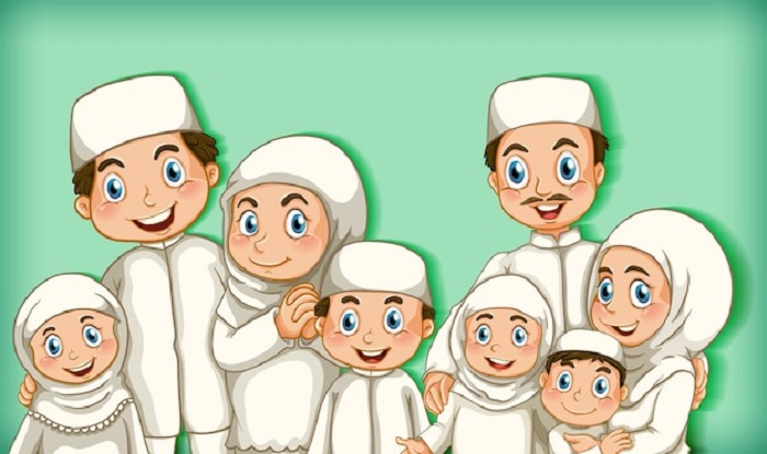 moslim-familie
