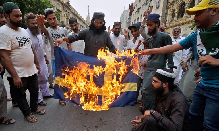 zweedse vlag moslims