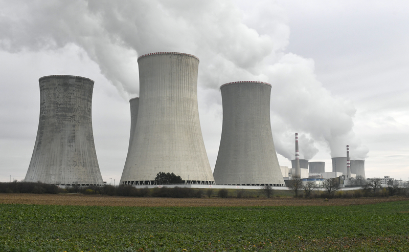 Dukovany Nuclear Power Station, plant, cooling towers