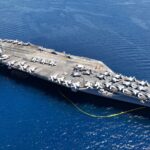 Aerial,Drone,Photo,Of,Uss,Gerald,R.,Ford,Latest,Technology